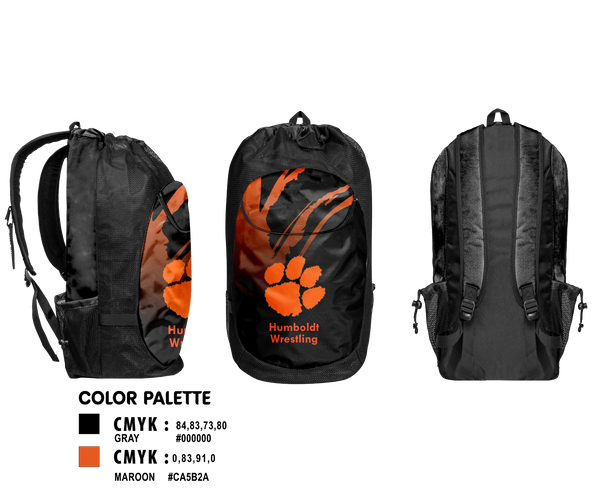 Gear Bag, Humboldt Wrestling, Wrestling, Teamtime, Team time, sublimation, custom sports apparel, team uniforms, spirit wear, spiritwear, sports uniforms, custom shirts, team store, custom team store, fundraiser sports, apparel fundraiser