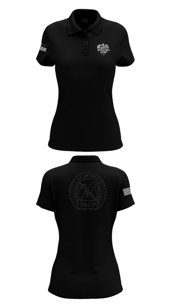 Women's Short Sleeve Performance Polo, 18th Air Support Operations Group, Air Force, Teamtime, Team time, sublimation, custom sports apparel, team uniforms, spirit wear, spiritwear, sports uniforms, custom shirts, team store, custom team store, fundraiser sports, apparel fundraiser