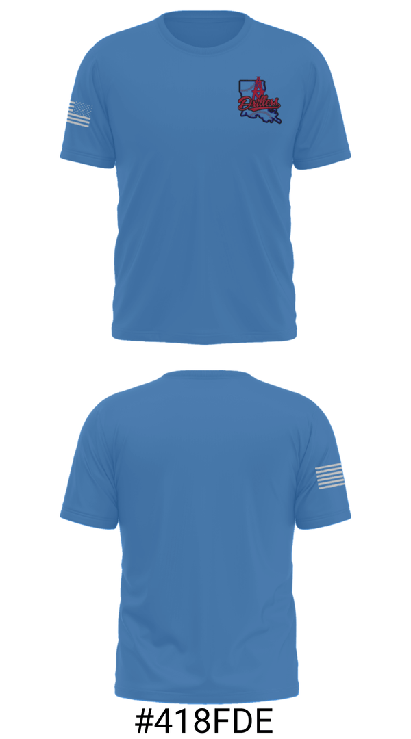Short Sleeve Performance Shirt, La Drillers, Baseball, Teamtime, Team time, sublimation, custom sports apparel, team uniforms, spirit wear, spiritwear, sports uniforms, custom shirts, team store, custom team store, fundraiser sports, apparel fundraiser