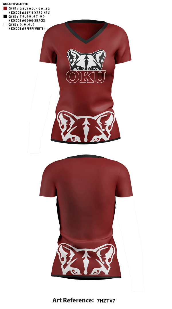 Womens Short Sleeve Vneck Shirt, Oklahoma Union Senior High School Cheer, Cheer, Teamtime, Team time, sublimation, custom sports apparel, team uniforms, spirit wear, spiritwear, sports uniforms, custom shirts, team store, custom team store, fundraiser sports, apparel fundraiser