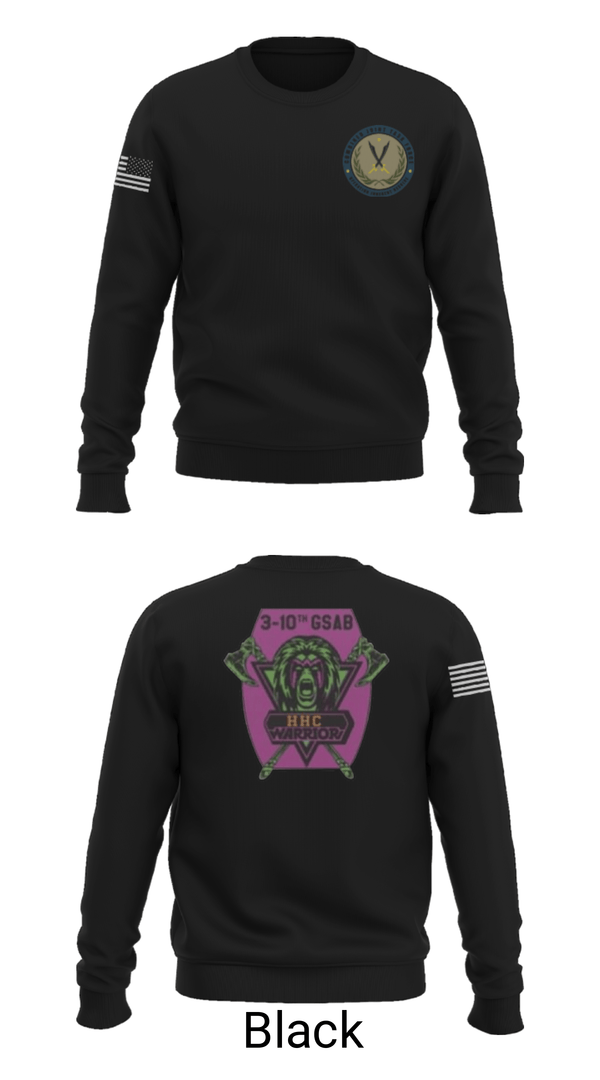 Crew Neck Sweatshirt, 3-10 GSAB, Army, Teamtime, Team time, sublimation, custom sports apparel, team uniforms, spirit wear, spiritwear, sports uniforms, custom shirts, team store, custom team store, fundraiser sports, apparel fundraiser