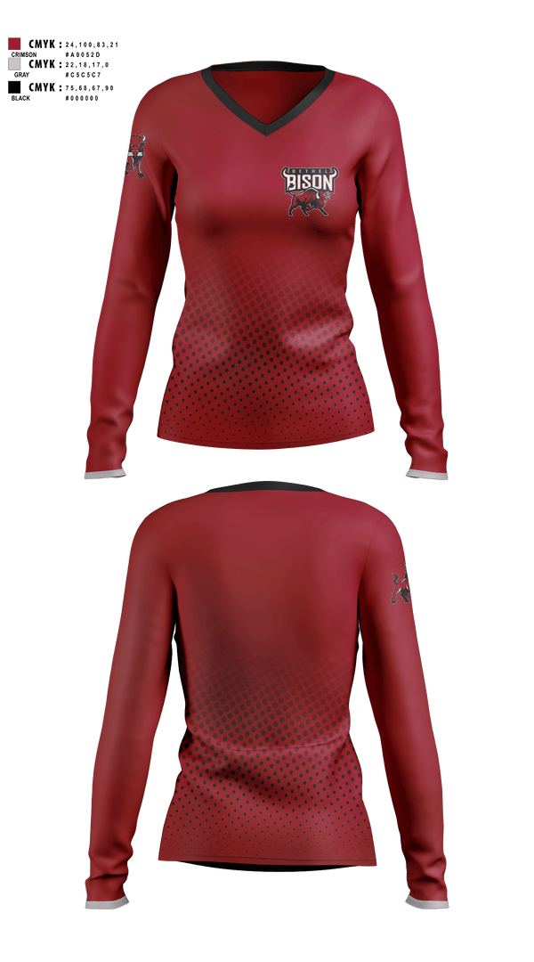 Womens Long Sleeve Vneck Shirt, Bethel high school LAX, Women's Lacrosse, Teamtime, Team time, sublimation, custom sports apparel, team uniforms, spirit wear, spiritwear, sports uniforms, custom shirts, team store, custom team store, fundraiser sports, apparel fundraiser