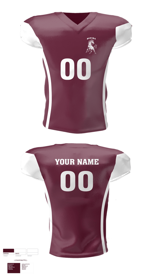 Football Jersey, Bovina High School Football, Football, Teamtime, Team time, sublimation, custom sports apparel, team uniforms, spirit wear, spiritwear, sports uniforms, custom shirts, team store, custom team store, fundraiser sports, apparel fundraiser