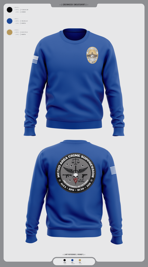 Crew Neck Sweatshirt, SPECIAL OPERATIONS UNIT, Police, Teamtime, Team time, sublimation, custom sports apparel, team uniforms, spirit wear, spiritwear, sports uniforms, custom shirts, team store, custom team store, fundraiser sports, apparel fundraiser