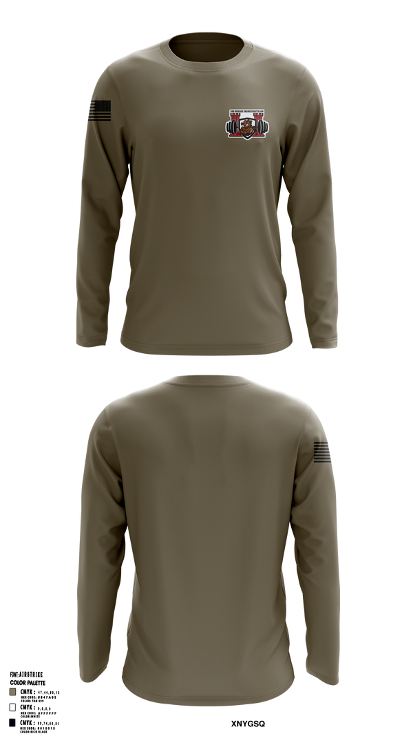 Long Sleeve Performance Shirt, 3rd brigade engineer battalion, Army, Teamtime, Team time, sublimation, custom sports apparel, team uniforms, spirit wear, spiritwear, sports uniforms, custom shirts, team store, custom team store, fundraiser sports, apparel fundraiser