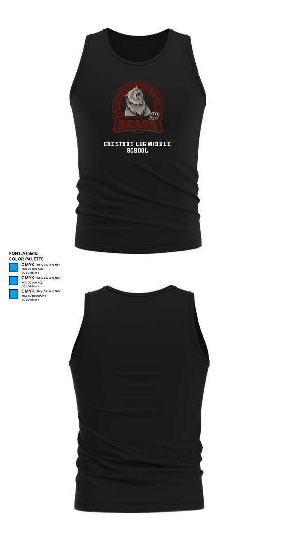 Tank Top, Chestnut Log Middle School, , Teamtime, Team time, sublimation, custom sports apparel, team uniforms, spirit wear, spiritwear, sports uniforms, custom shirts, team store, custom team store, fundraiser sports, apparel fundraiser