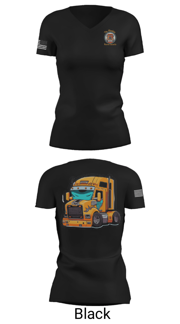 Womens Short Sleeve Vneck Shirt, Rookies new school, , Teamtime, Team time, sublimation, custom sports apparel, team uniforms, spirit wear, spiritwear, sports uniforms, custom shirts, team store, custom team store, fundraiser sports, apparel fundraiser