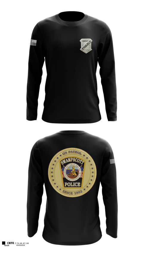 Long Sleeve Performance Shirt, Swampscott Police, Police, Teamtime, Team time, sublimation, custom sports apparel, team uniforms, spirit wear, spiritwear, sports uniforms, custom shirts, team store, custom team store, fundraiser sports, apparel fundraiser
