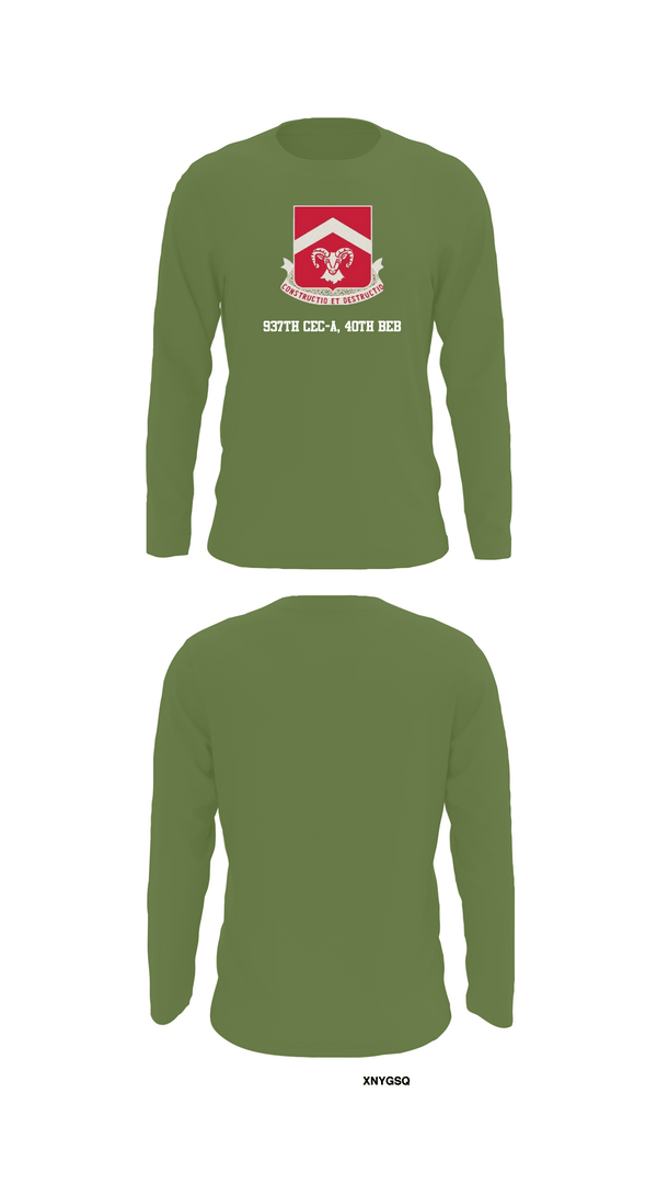 Long Sleeve Performance Shirt, 937th CEC-A, 40th BEB, Army, Teamtime, Team time, sublimation, custom sports apparel, team uniforms, spirit wear, spiritwear, sports uniforms, custom shirts, team store, custom team store, fundraiser sports, apparel fundraiser