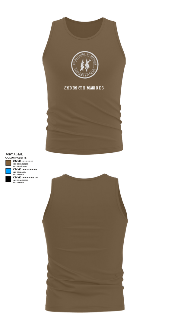 Tank Top, 2nd bn 8th Marines, Marines, Teamtime, Team time, sublimation, custom sports apparel, team uniforms, spirit wear, spiritwear, sports uniforms, custom shirts, team store, custom team store, fundraiser sports, apparel fundraiser