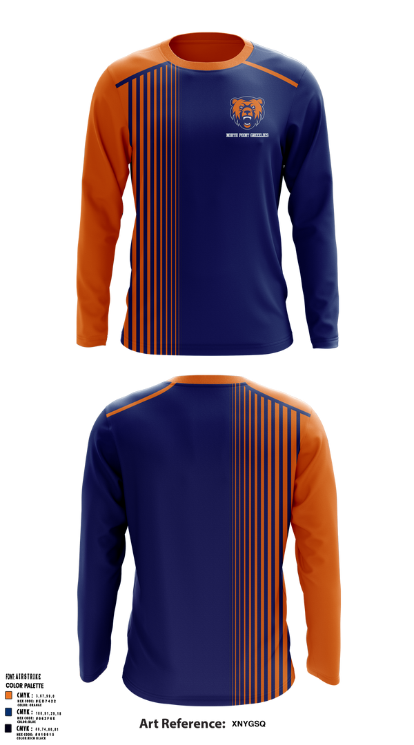 Long Sleeve Performance Shirt, North Point Grizzlies, Golf, Teamtime, Team time, sublimation, custom sports apparel, team uniforms, spirit wear, spiritwear, sports uniforms, custom shirts, team store, custom team store, fundraiser sports, apparel fundraiser