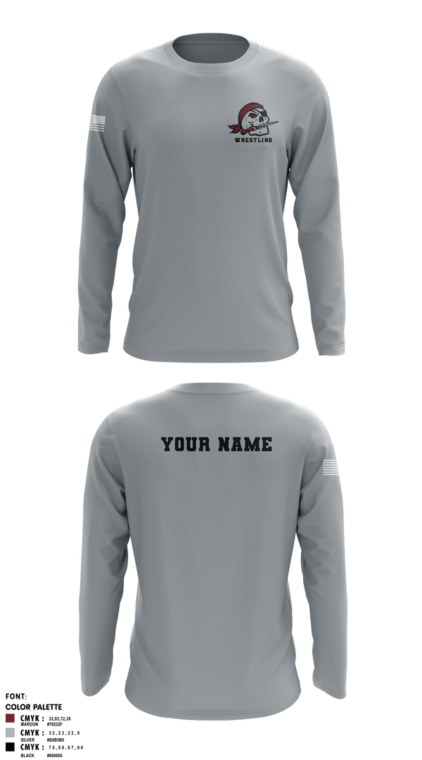 Long Sleeve Rash Guard Shirt, Braden River High School Wrestling, Wrestling, Teamtime, Team time, sublimation, custom sports apparel, team uniforms, spirit wear, spiritwear, sports uniforms, custom shirts, team store, custom team store, fundraiser sports, apparel fundraiser