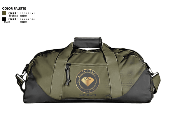 Duffle Bag, Cody’s Pawn & Jewelry, , Teamtime, Team time, sublimation, custom sports apparel, team uniforms, spirit wear, spiritwear, sports uniforms, custom shirts, team store, custom team store, fundraiser sports, apparel fundraiser