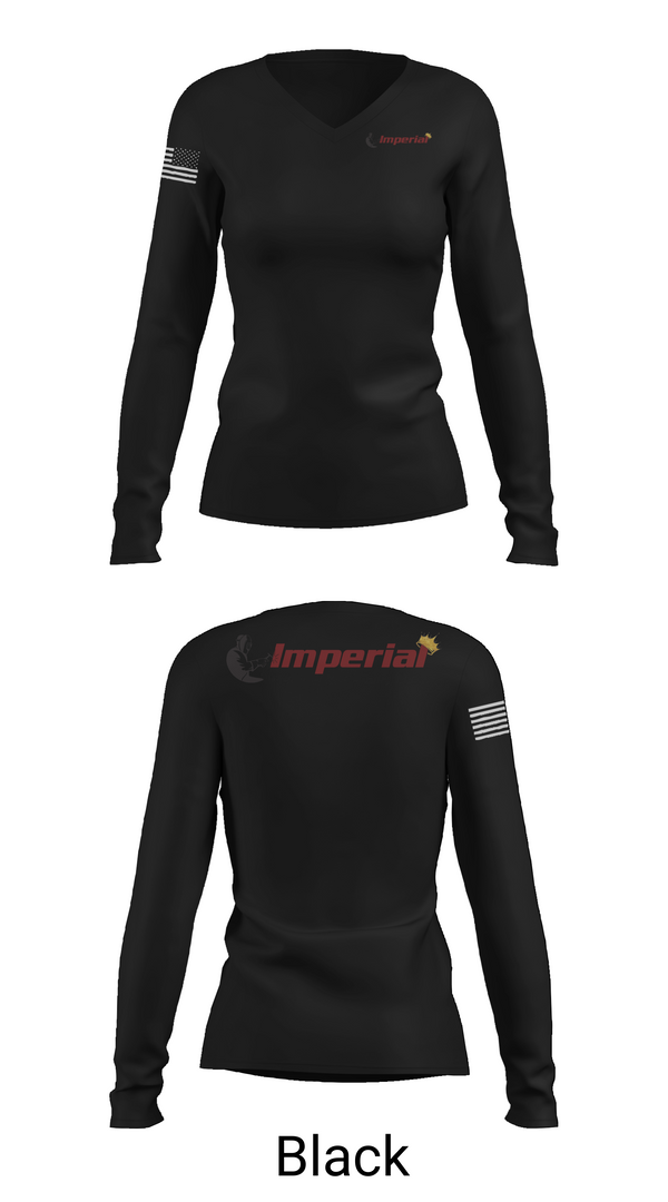 Womens Long Sleeve Vneck Shirt, Imperial Welding & Repair, , Teamtime, Team time, sublimation, custom sports apparel, team uniforms, spirit wear, spiritwear, sports uniforms, custom shirts, team store, custom team store, fundraiser sports, apparel fundraiser