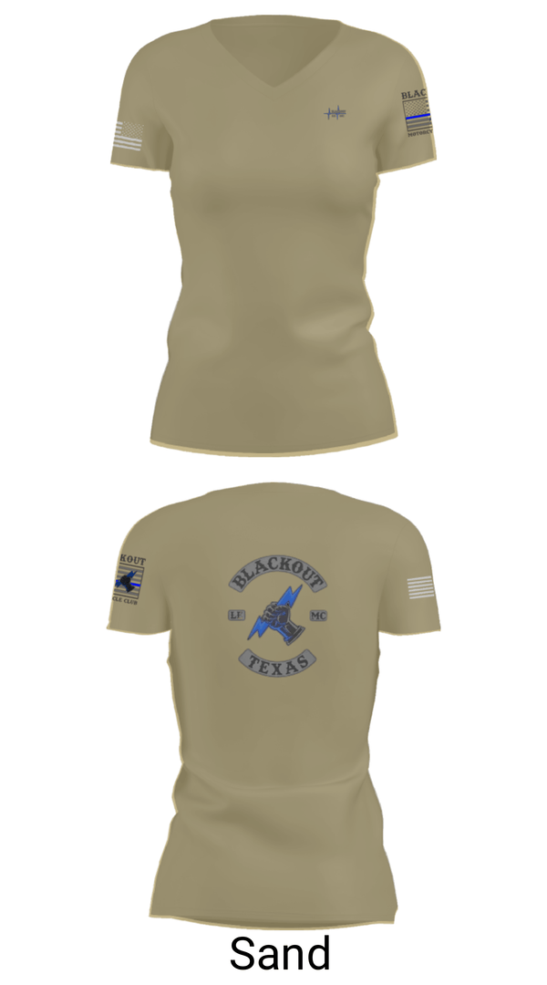 Womens Short Sleeve Vneck Shirt, BLACKOUT LE-MC, , Teamtime, Team time, sublimation, custom sports apparel, team uniforms, spirit wear, spiritwear, sports uniforms, custom shirts, team store, custom team store, fundraiser sports, apparel fundraiser