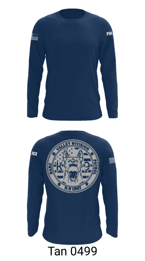 Long Sleeve Performance Shirt, VALLEY K9, , Teamtime, Team time, sublimation, custom sports apparel, team uniforms, spirit wear, spiritwear, sports uniforms, custom shirts, team store, custom team store, fundraiser sports, apparel fundraiser