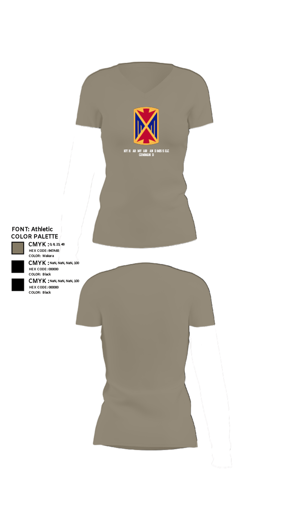 Womens Short Sleeve Vneck Shirt, 10th Army Air and Missile Command, Army, Teamtime, Team time, sublimation, custom sports apparel, team uniforms, spirit wear, spiritwear, sports uniforms, custom shirts, team store, custom team store, fundraiser sports, apparel fundraiser