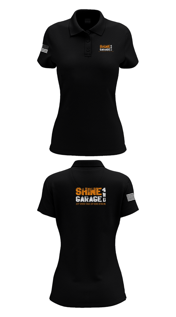 Womens Short Sleeve Performance Polo, Shine garage 4wd, , Teamtime, Team time, sublimation, custom sports apparel, team uniforms, spirit wear, spiritwear, sports uniforms, custom shirts, team store, custom team store, fundraiser sports, apparel fundraiser