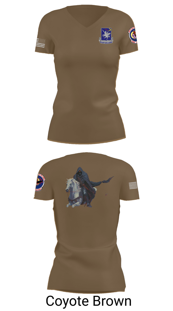 Womens Short Sleeve Vneck Shirt, 160th SOAR (A), , Teamtime, Team time, sublimation, custom sports apparel, team uniforms, spirit wear, spiritwear, sports uniforms, custom shirts, team store, custom team store, fundraiser sports, apparel fundraiser