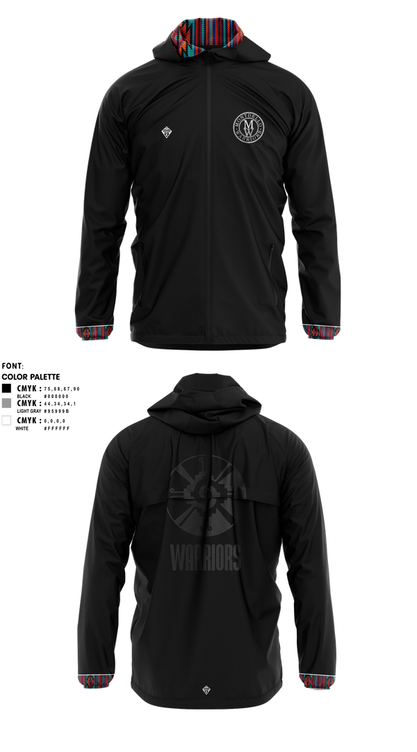 Windbreaker, Montbello HS Boys Soccer, Men's Soccer, Teamtime, Team time, sublimation, custom sports apparel, team uniforms, spirit wear, spiritwear, sports uniforms, custom shirts, team store, custom team store, fundraiser sports, apparel fundraiser