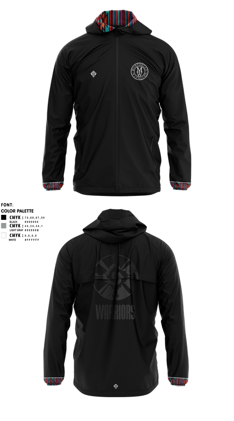 Windbreaker, Montbello HS Boys Soccer, Men's Soccer, Teamtime, Team time, sublimation, custom sports apparel, team uniforms, spirit wear, spiritwear, sports uniforms, custom shirts, team store, custom team store, fundraiser sports, apparel fundraiser