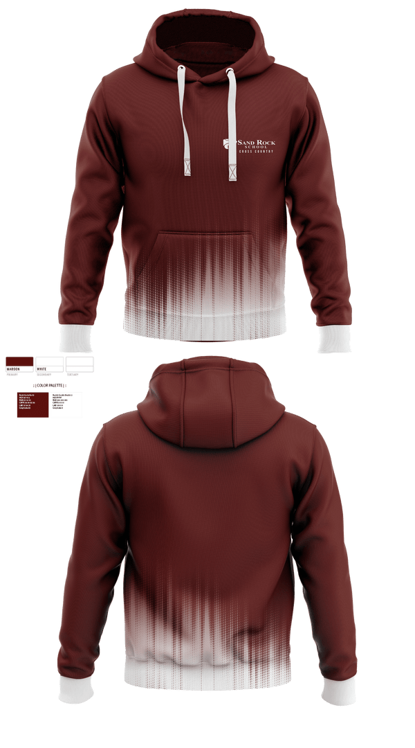Hoodie, Sand Rock High School Cross Country, Cross Country, Teamtime, Team time, sublimation, custom sports apparel, team uniforms, spirit wear, spiritwear, sports uniforms, custom shirts, team store, custom team store, fundraiser sports, apparel fundraiser