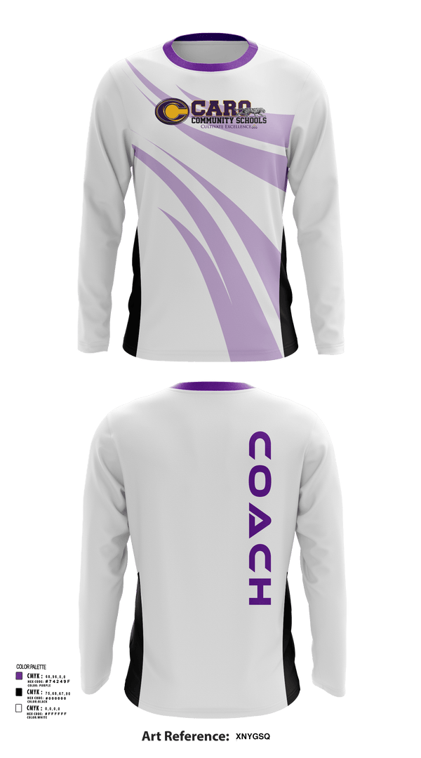 Long Sleeve Performance Shirt, Caro High School Volleyball, Women's Volleyball, Teamtime, Team time, sublimation, custom sports apparel, team uniforms, spirit wear, spiritwear, sports uniforms, custom shirts, team store, custom team store, fundraiser sports, apparel fundraiser