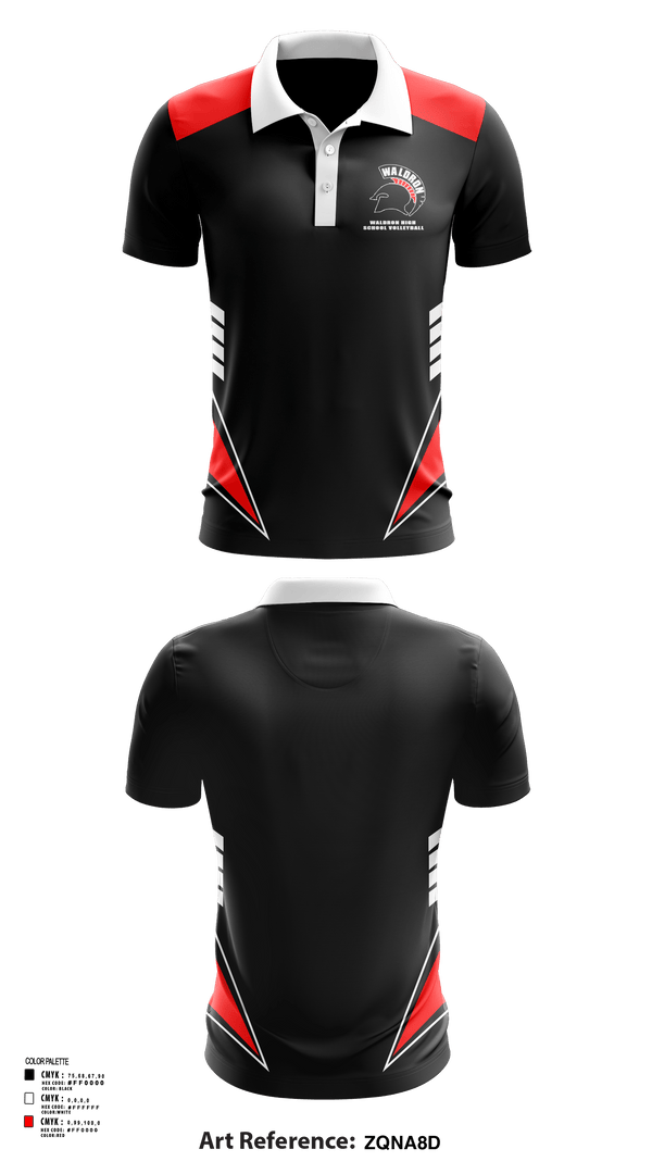 Short Sleeve Performance Polo, Waldron High School Volleyball, Women's Volleyball, Teamtime, Team time, sublimation, custom sports apparel, team uniforms, spirit wear, spiritwear, sports uniforms, custom shirts, team store, custom team store, fundraiser sports, apparel fundraiser