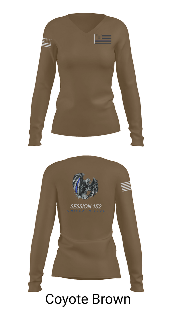 Womens Long Sleeve Vneck Shirt, Session 152, Police, Teamtime, Team time, sublimation, custom sports apparel, team uniforms, spirit wear, spiritwear, sports uniforms, custom shirts, team store, custom team store, fundraiser sports, apparel fundraiser
