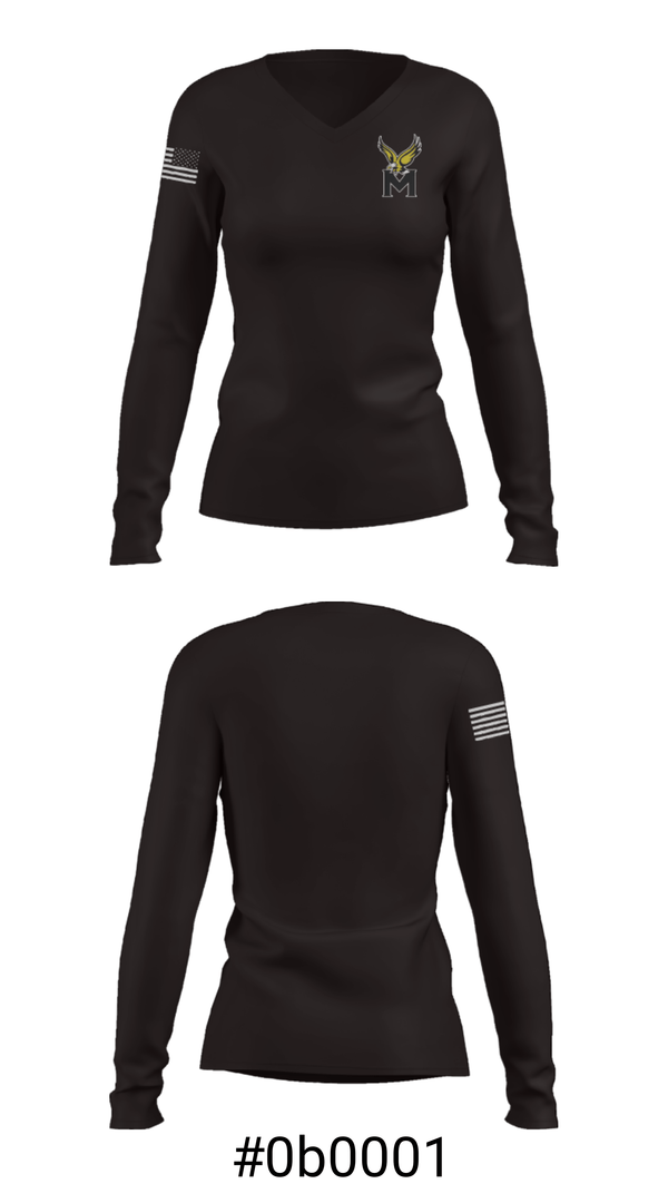 Women's Long Sleeve Vneck Shirt, Midland Community High School Softball, Softball, Teamtime, Team time, sublimation, custom sports apparel, team uniforms, spirit wear, spiritwear, sports uniforms, custom shirts, team store, custom team store, fundraiser sports, apparel fundraiser