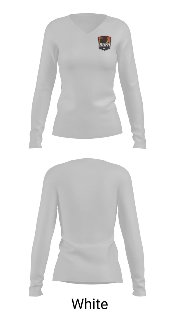 Womens Long Sleeve Vneck Shirt, Mi. Burn, Men's Soccer, Teamtime, Team time, sublimation, custom sports apparel, team uniforms, spirit wear, spiritwear, sports uniforms, custom shirts, team store, custom team store, fundraiser sports, apparel fundraiser