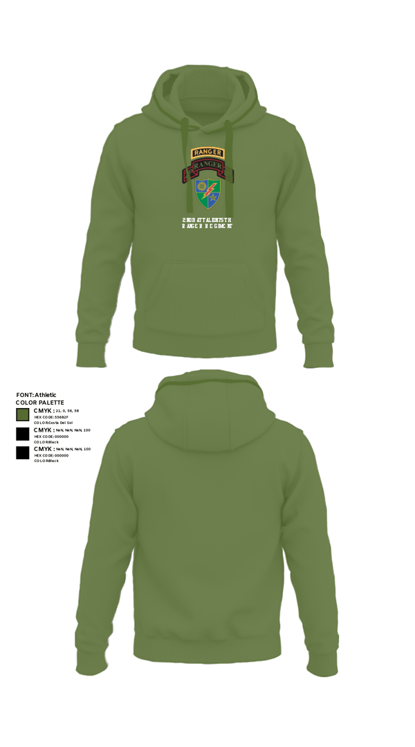 Hoodie, 2nd Battalion 75th Ranger Regiment, , Teamtime, Team time, sublimation, custom sports apparel, team uniforms, spirit wear, spiritwear, sports uniforms, custom shirts, team store, custom team store, fundraiser sports, apparel fundraiser