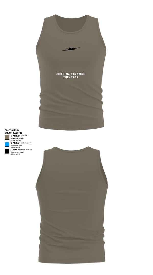 Tank Top, 319th Maintenance Squadron, Air Force, Teamtime, Team time, sublimation, custom sports apparel, team uniforms, spirit wear, spiritwear, sports uniforms, custom shirts, team store, custom team store, fundraiser sports, apparel fundraiser