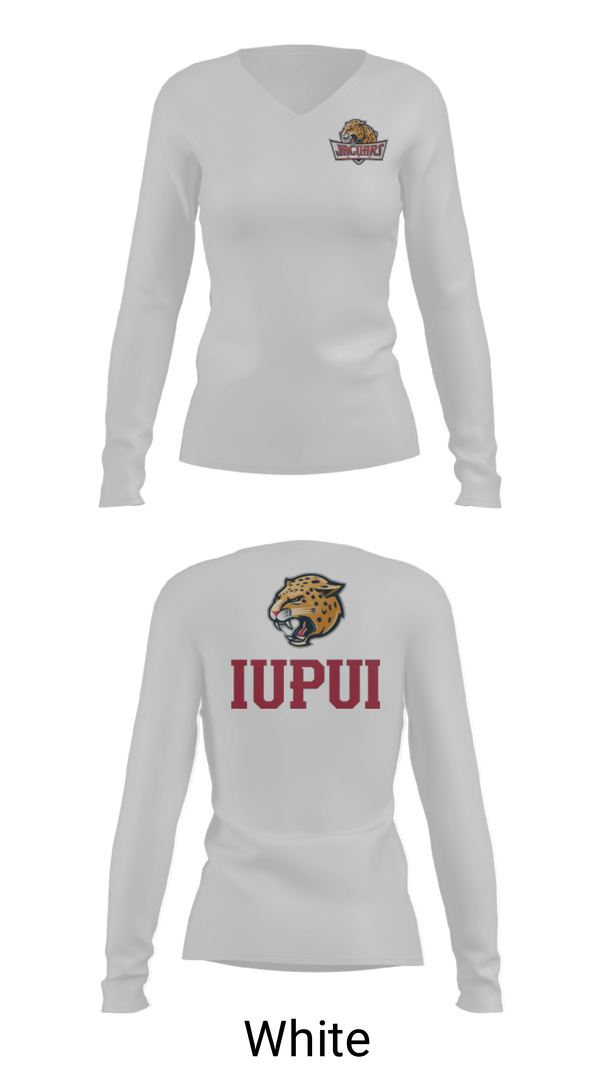 Women's Long Sleeve Vneck Shirt, University-Purdue University Track, Track & Field, Teamtime, Team time, sublimation, custom sports apparel, team uniforms, spirit wear, spiritwear, sports uniforms, custom shirts, team store, custom team store, fundraiser sports, apparel fundraiser