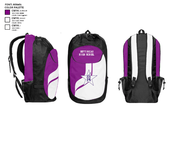 Gear Bag, Bottineau High School, Spirit Store, Teamtime, Team time, sublimation, custom sports apparel, team uniforms, spirit wear, spiritwear, sports uniforms, custom shirts, team store, custom team store, fundraiser sports, apparel fundraiser