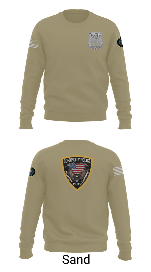 Crew Neck Sweatshirt, Co-op City Police Department, Police, Teamtime, Team time, sublimation, custom sports apparel, team uniforms, spirit wear, spiritwear, sports uniforms, custom shirts, team store, custom team store, fundraiser sports, apparel fundraiser