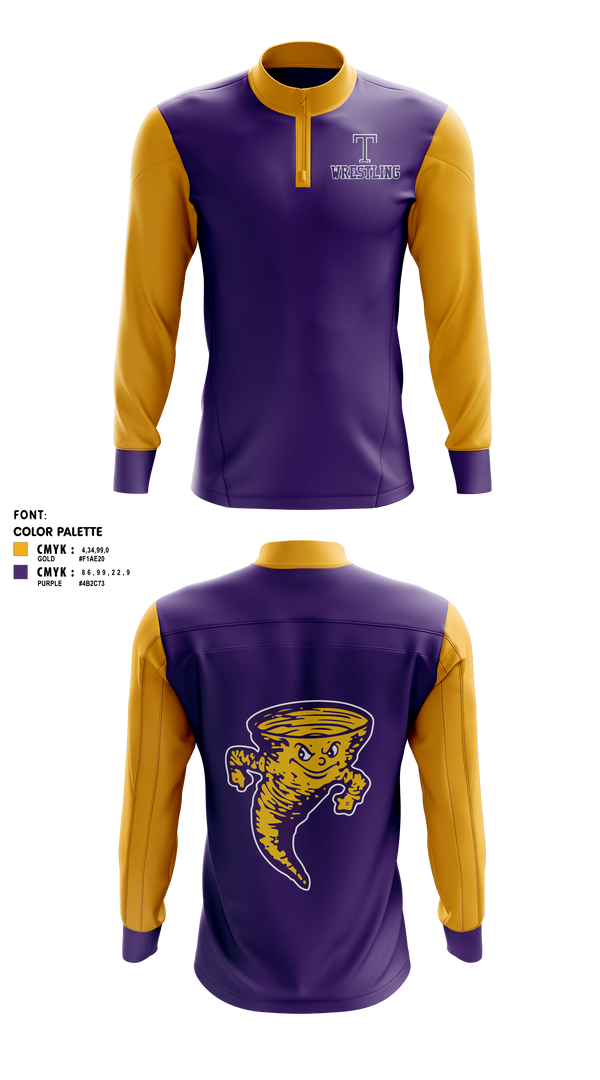 Quarter Zip Jacket, Taylorville Wrestling Club, Wrestling, Teamtime, Team time, sublimation, custom sports apparel, team uniforms, spirit wear, spiritwear, sports uniforms, custom shirts, team store, custom team store, fundraiser sports, apparel fundraiser