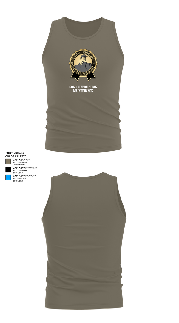 Tank Top, Gold Ribbon Home Maintenance, , Teamtime, Team time, sublimation, custom sports apparel, team uniforms, spirit wear, spiritwear, sports uniforms, custom shirts, team store, custom team store, fundraiser sports, apparel fundraiser