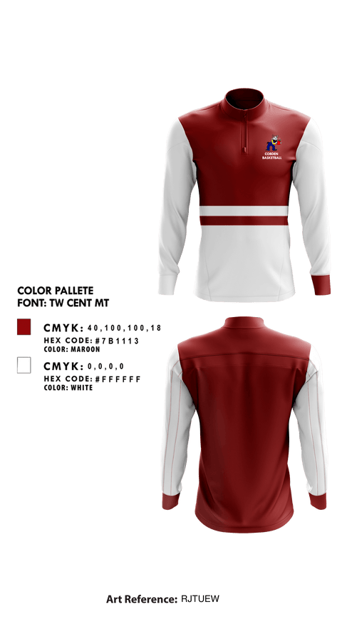 Quarter Zip Jacket, Cobden High School Basketball, Men's Basketball, Teamtime, Team time, sublimation, custom sports apparel, team uniforms, spirit wear, spiritwear, sports uniforms, custom shirts, team store, custom team store, fundraiser sports, apparel fundraiser