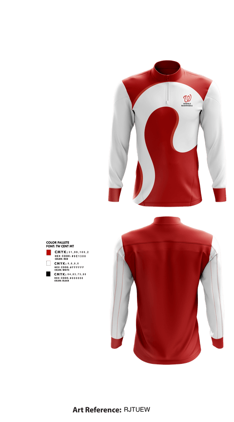 Quarter Zip Jacket, Winfield High School Basketball, Men's Basketball, Teamtime, Team time, sublimation, custom sports apparel, team uniforms, spirit wear, spiritwear, sports uniforms, custom shirts, team store, custom team store, fundraiser sports, apparel fundraiser