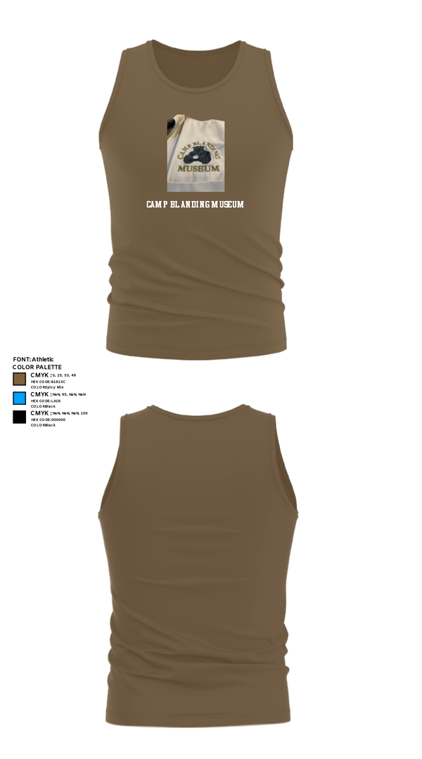 Tank Top, Camp Blanding Museum, Army, Teamtime, Team time, sublimation, custom sports apparel, team uniforms, spirit wear, spiritwear, sports uniforms, custom shirts, team store, custom team store, fundraiser sports, apparel fundraiser