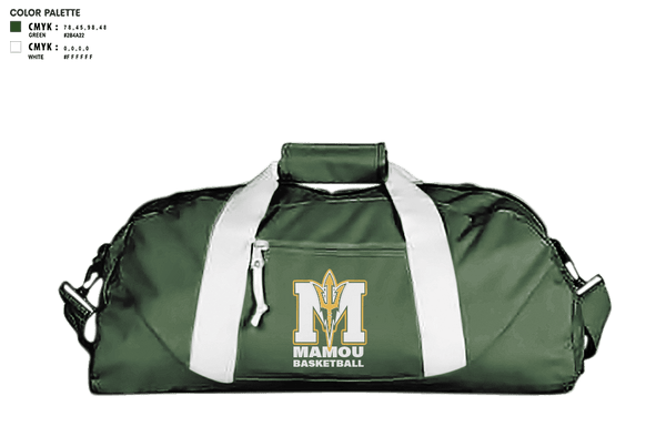 Duffle Bag, Mamou High School Basketball, Women's Basketball, Teamtime, Team time, sublimation, custom sports apparel, team uniforms, spirit wear, spiritwear, sports uniforms, custom shirts, team store, custom team store, fundraiser sports, apparel fundraiser