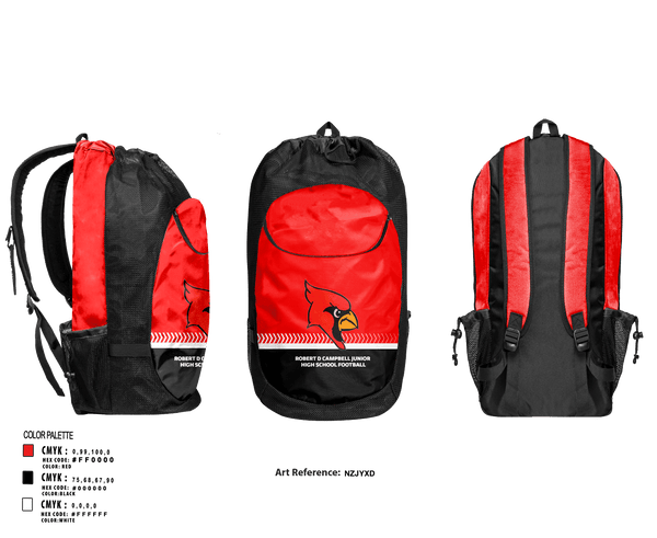 Gear Bag, Robert D Campbell Junior High School Football, Football, Teamtime, Team time, sublimation, custom sports apparel, team uniforms, spirit wear, spiritwear, sports uniforms, custom shirts, team store, custom team store, fundraiser sports, apparel fundraiser