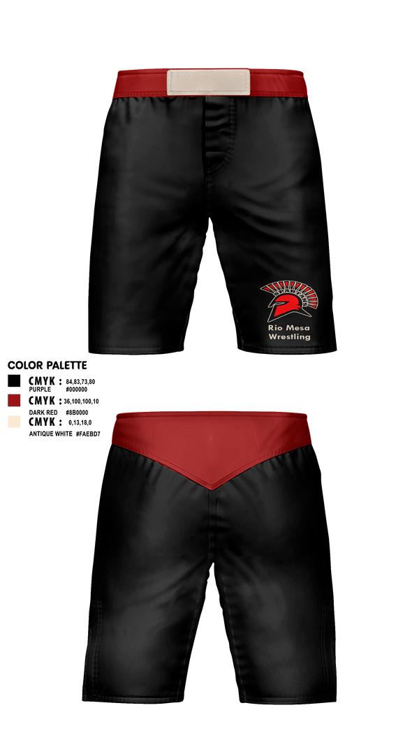 Fight Shorts, Rio Mesa, Wrestling, Teamtime, Team time, sublimation, custom sports apparel, team uniforms, spirit wear, spiritwear, sports uniforms, custom shirts, team store, custom team store, fundraiser sports, apparel fundraiser