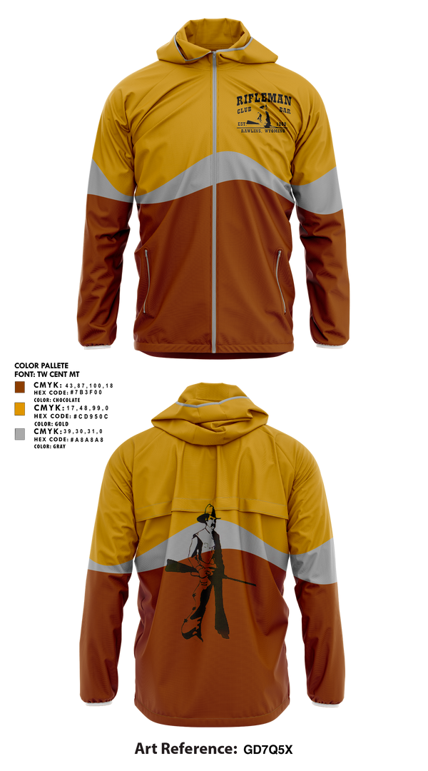 Windbreaker, The Rifleman Bar, , Teamtime, Team time, sublimation, custom sports apparel, team uniforms, spirit wear, spiritwear, sports uniforms, custom shirts, team store, custom team store, fundraiser sports, apparel fundraiser