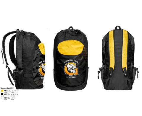 Gear Bag, Grant Middle School Men's Basketball, , Teamtime, Team time, sublimation, custom sports apparel, team uniforms, spirit wear, spiritwear, sports uniforms, custom shirts, team store, custom team store, fundraiser sports, apparel fundraiser