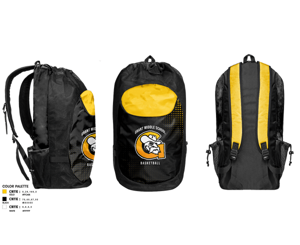 Gear Bag, Grant Middle School Men's Basketball, , Teamtime, Team time, sublimation, custom sports apparel, team uniforms, spirit wear, spiritwear, sports uniforms, custom shirts, team store, custom team store, fundraiser sports, apparel fundraiser