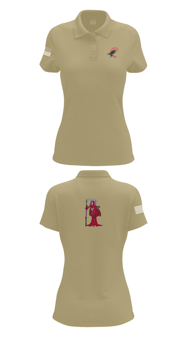 Womens Short Sleeve Performance Polo, A Co. 152 BEB, Army, Teamtime, Team time, sublimation, custom sports apparel, team uniforms, spirit wear, spiritwear, sports uniforms, custom shirts, team store, custom team store, fundraiser sports, apparel fundraiser