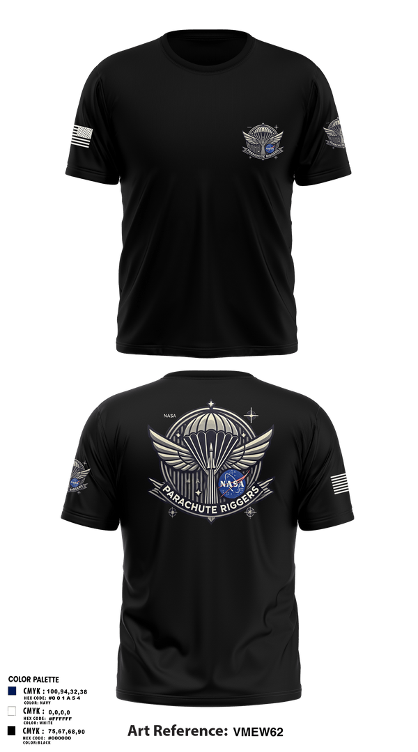Short Sleeve Performance Shirt, NASA PARACHUTE RIGGERS, , Teamtime, Team time, sublimation, custom sports apparel, team uniforms, spirit wear, spiritwear, sports uniforms, custom shirts, team store, custom team store, fundraiser sports, apparel fundraiser