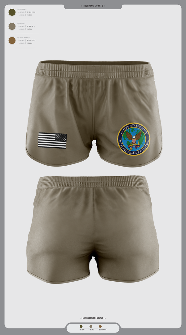 Womens Shorts, MILITARY SEALIFT COMMAND ATLANTIC, , Teamtime, Team time, sublimation, custom sports apparel, team uniforms, spirit wear, spiritwear, sports uniforms, custom shirts, team store, custom team store, fundraiser sports, apparel fundraiser
